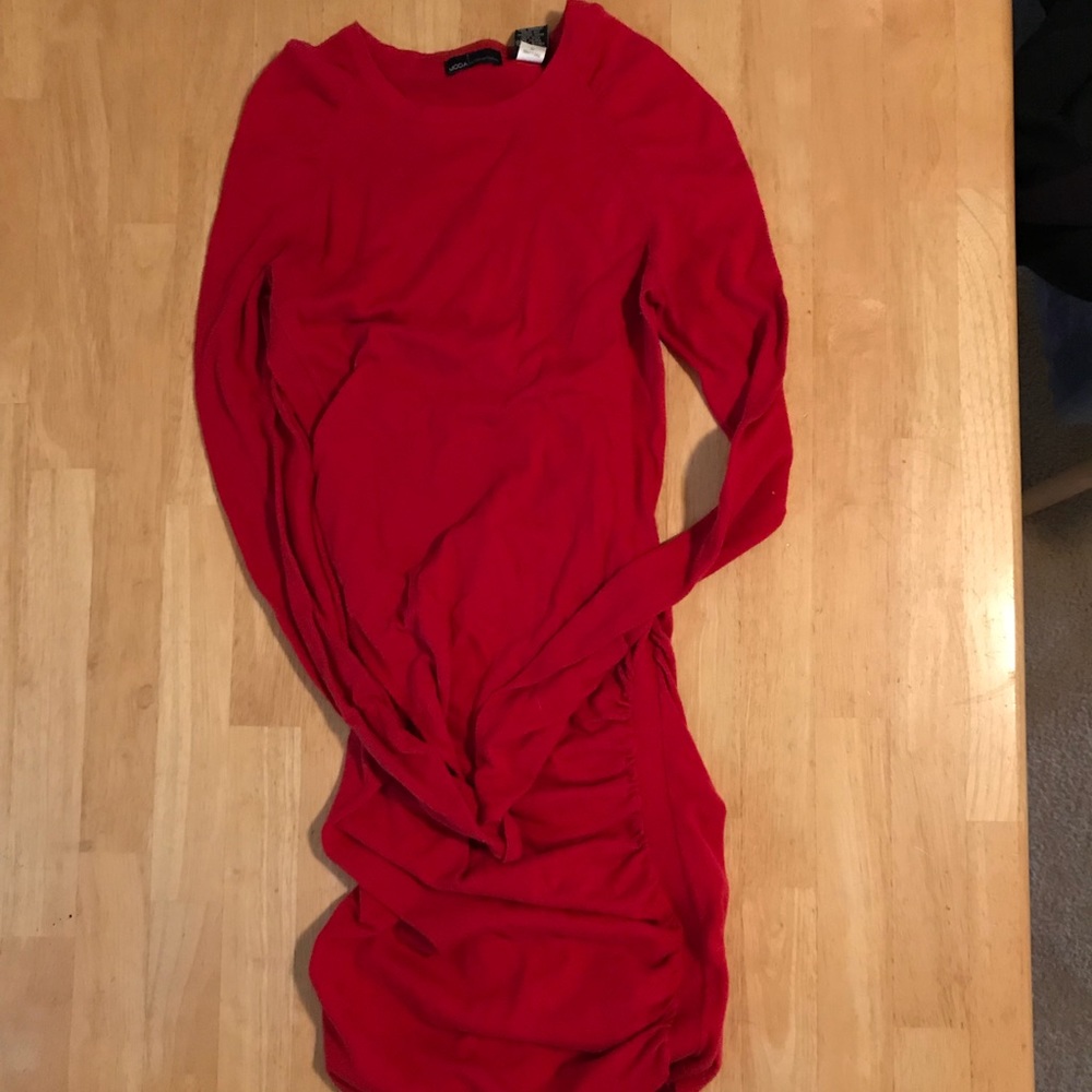 Red sweater dress